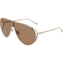 Salvatore Ferragamo Sf 323S 710 63 Unisex Blokcam Gümüş Metal Güneş Gözlüğü