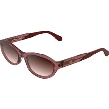 Calvin Klein Jeans Ckj 25618S 600 56 Kadın Cat Eye Şeffaf Kırmızı Degrade Kemik Güneş Gözlüğü