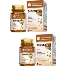 Wellvalens Digestive Enzymes ikili Paket 60 Tablet | 5’li Enzim Kompleksi, Sindirim Desteği