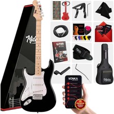 Midex RPH-31WB Solak Elektro Gitar Seti Maple Klavye Strat Kasa sss manyetik