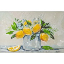 Mudo Home ZITRONE YAĞLI BOYA TABLO 60X90 CM