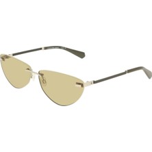 Calvin Klein Jeans Ckj 25208S 045 63 Kadın Cat Eye Gümüş Metal Güneş Gözlüğü