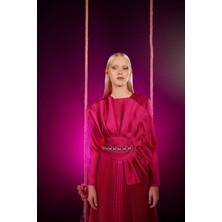 Senna Vıolanda Dress Fuşya