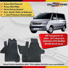 Vw Trasnporter T5 Paspas Araca Özel 2003 - 2015 Arası Için Derin Havuzlu Paspas Bosse North Serisi
