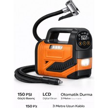 vooka Çakmaklık Girişli Araç Lastik Şişirme  Hava Pompası