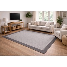 Filizon Mess Modern Dekoratif Yumuşak Dokulu Sisal Halı 3939 Antrasit Siyah