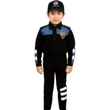 Işık Ticaret Unisex Çocuk Polis Kıyafeti (Şapka, Gömlek, Pantolon Takımı)  7-Toplum Polisi