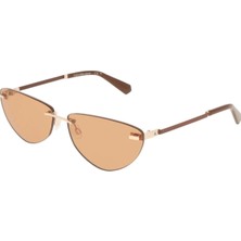 Calvin Klein Jeans Ckj 25208S 721 63 Kadın Cat Eye Gold Metal Güneş Gözlüğü