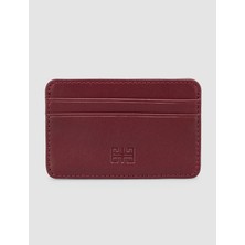 Cabani Koyu Bordo Hakiki Deri Kartlık