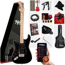 Midex RPH-31BK Solak Elektro Gitar Seti Maple Klavye Strat Kasa Sss Manyetik
