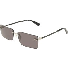 Calvin Klein Jeans Ckj 25206S 043 61 Unisex Dikdörtgen Gümüş Metal Güneş Gözlüğü