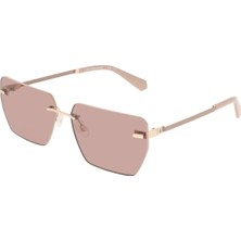 Calvin Klein Jeans Ckj 25207S 722 62 Unisex Geometrik Gold Metal Güneş Gözlüğü