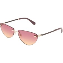 Calvin Klein Jeans Ckj 25208S 727 63 Kadın Cat Eye Degrade Gold Metal Güneş Gözlüğü