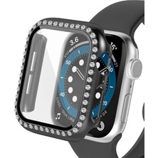Nezih Case Watch Seri 41MM Uyumlu Parlak Tek Sıra Taşlı Ekran ve Kasa Koruyucu
