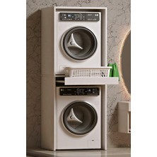 Moonlife Çamaşır Sepeti Çekmeceli Çamaşır ve Kurutma Makinesi Banyo Dolabı