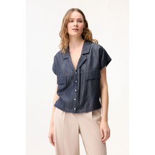 Love My Body Denim Gömlek Lacivert 130L8991003