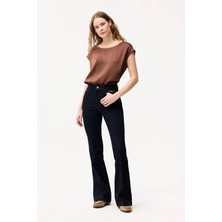 Love My Body Toka Detaylı Denim Pantolon Lacivert 153L9931000