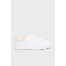 Tommy Hilfiger Hakiki Deri Logolu Sneaker Ayakkabı Bayan Ayakkabı FW0FW09020 0k4