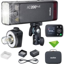 Godox AD200PRO Iı 200WS Paraflaş One-Tap Sync ve Renkli Tft Ekranlı Pocket Flash