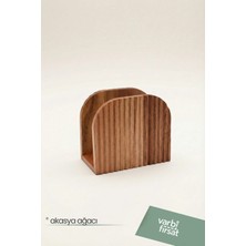 VarBiFırsat Doğal Akasya Ağacı Rustik Peçetelik