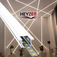 Heyzer 12×24 Kanatlı LED Profili (3 Metre) – Alüminyum (Ledsiz)
