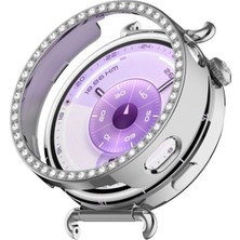 Nezih Case Huawei Watch Gt6 41MM Uyumlu Tek Sıra Taşlı Parlak Kasa Koruyucu
