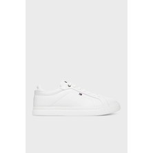 Tommy Hilfiger Deri Logolu Sneaker Ayakkabı Erkek Ayakkabı FM0FM05678 Ybs