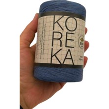 Angel Çanta Aksesuar Koreka Rafya Açık Lacivert Renk