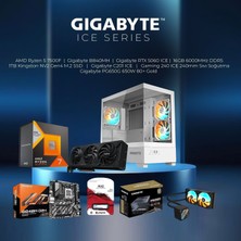 GIGABYTE 7800X3D 4.2GHz 16GB 1TB SSD RTX 5070 12GB 192BIT VGA 240MM SIVI SOĞUTMALI 650W OYUNCU BİLGİSAYAR PAKETİ