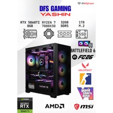 AMD Dfs Gamıng Yashın Ryzen 7 7800X3D-B650M-RTX 5060 Tı 8GB-32GB Ddr5 Ram-1tb M.2 Ssd-Masaüstü Oyuncu Bilgisayarı