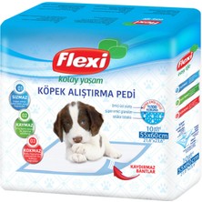 Flexi Köpek Alıştırma Pedi 60X60 cm 10 Adet – Ultra Emici, Sızdırmaz, Kaydırmaz Bantlı Eğitim Pedi