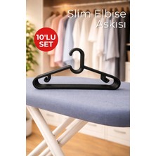 Nandy Home 10 Adet Slim Elbise Askısı - Esnek ve Dayanıklı Kıyafet Askısı