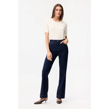 Love My Body Cepli Nakış Detalı Denim Pantolon Lacivert 153L9649001