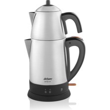 ARZUM Çaycı Lux Paslanmaz Çelik Çay Makinesi 0.7 L Kapasite ile Enerji Tasarruflu Hızlı Demleme