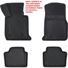 Carlone Bmw 3 Serisi E46 1997-2006 4d Premium Havuzlu Paspas-Kaydırmaz Taban