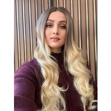Aura Peruk Şahane Ombre Geçişine Sahip Perçemsiz Geniş Dalgalı Aisha Modelimiz