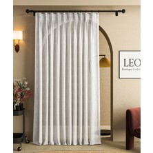 Leo Boutique Curtain Balıksırtı Desen Amerikan Pile Tül Perde Sık Pileli Ütü Istemez Modern Salon Perdesi