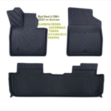 Carlone Byd Seal U Dm-I 2023 ve Sonrası 4d Premium Havuzlu Paspas-Kaydırmaz Taban