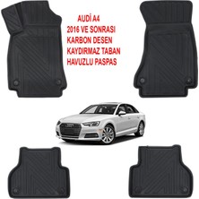 Carlone Audi A-4 2016 ve Sonrası 4d Premium Havuzlu Paspas-Kaydırmaz Taban