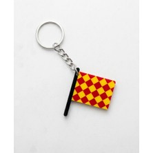 Hakemsizsiniz Hakem Anahtarlık, Bayrak Anahtarlık, Damalı, 4X3CM