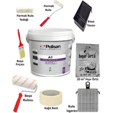 15 Litre Polisan A1 Dış Cephe Duvar Boyası 9 Parça Boyacı Seti