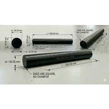 Sezen Metal Plastik Ø30X200 Pom /delrin /poliasetal Siyah(Plastik)