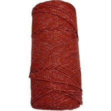 Angel Çanta Aksesuar Moly Yarn 200 gr Simli Polyester Makrome Taba