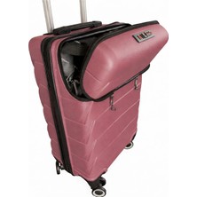 Vegmann Avalon Laptop Bölmeli Pp Kırılmaz Mürdüm Kabin Boy Valiz