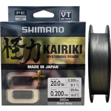 Shimano Kairiki 8+ 300 mt 0.20MM Ip Misina Steel Gray
