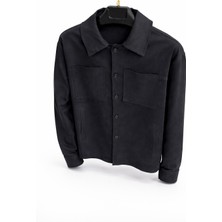 Erkek Gabardin Gömlek Ceket Çift Cepli Oversıze