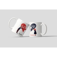 fotografyabaskı Sevgililere Özel Isimli Çift Kupa Bardak