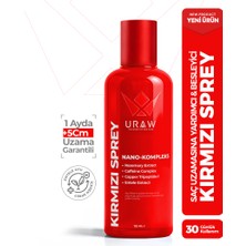 Uraw Kırmızı Sprey | Saç Uzamasını Destekleyici ve Dökülme Karşıtı Sprey