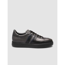 Cabani Siyah Hakiki Deri Sneaker Ayakkabı