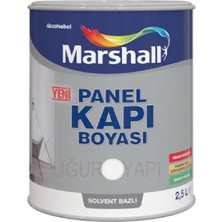 Marshall 2.5 L Beyaz Solvent Bazlı Panel Kapı Boyası Yüksek Örtücülük ve Kolay Uygulama Özelliği